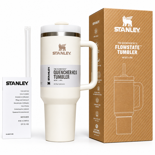 Stanley Quencher H2.0 FlowState Tumbler 40oz 1200ML White