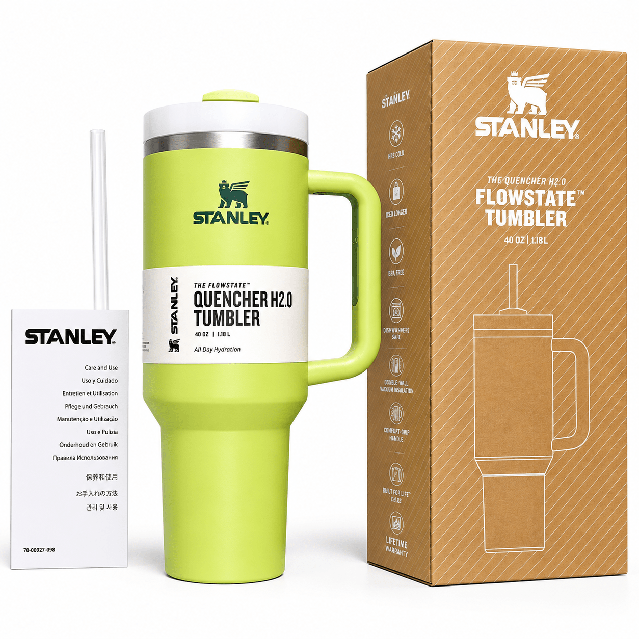 Stanley Quencher H2.0 FlowState Tumbler 40oz 1200ML - Green - GiftRegards