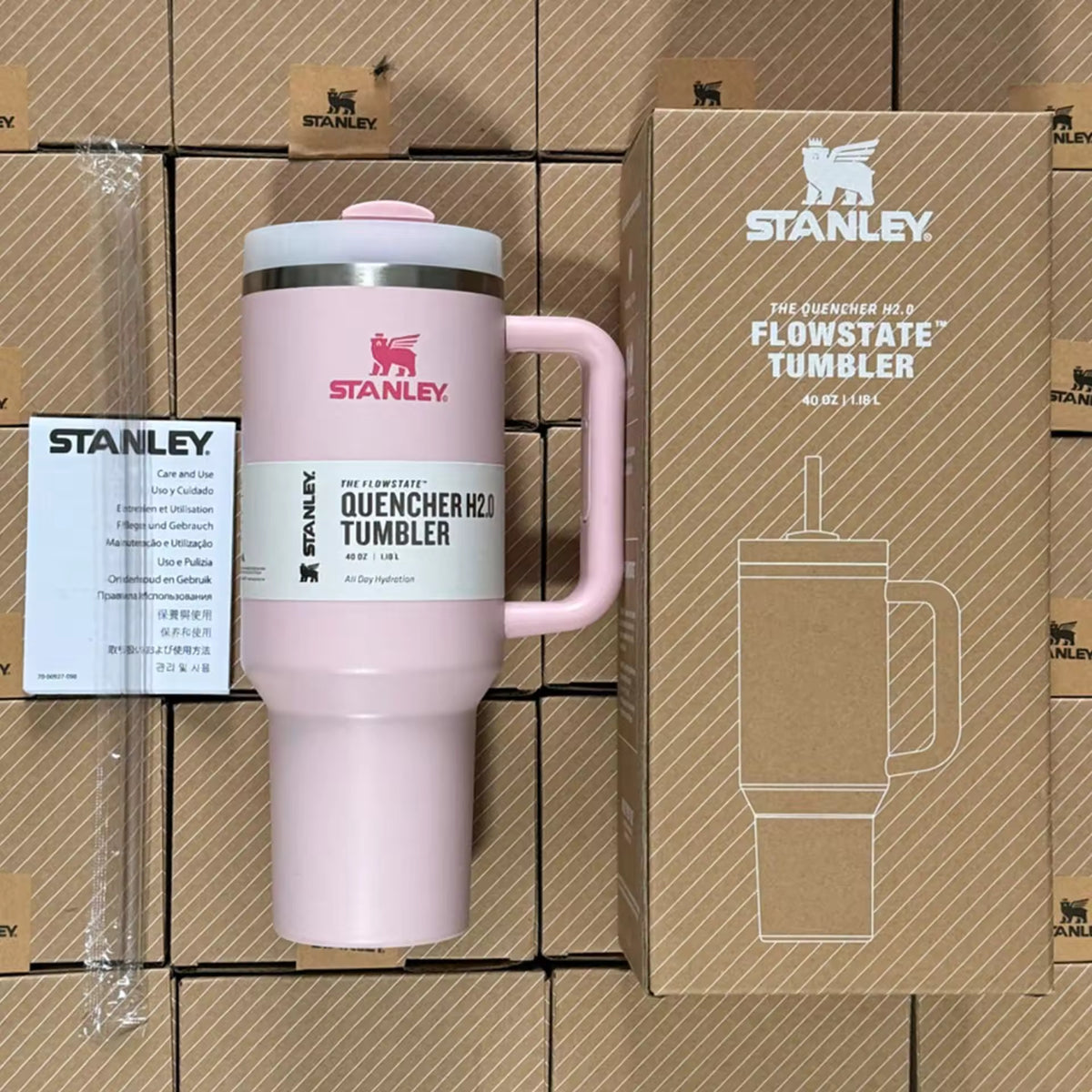Stanley Quencher H2.0 FlowState Tumbler 40oz 1200ML - Pink - GiftRegards