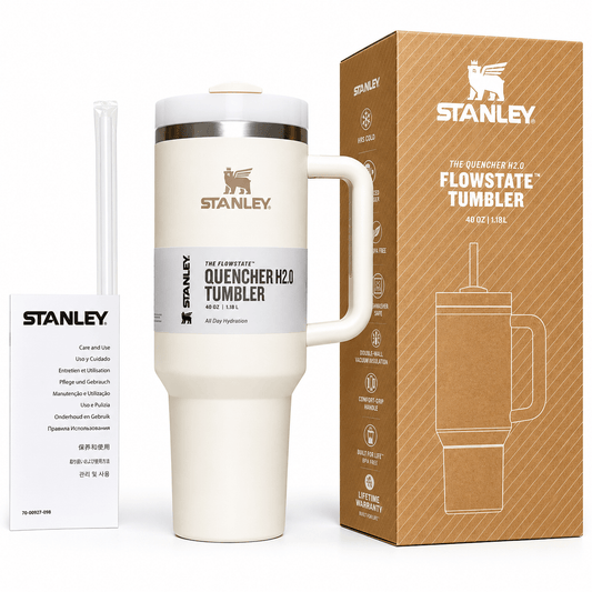 Stanley Quencher H2.0 FlowState Tumbler 40oz 1200ML White - GiftRegards